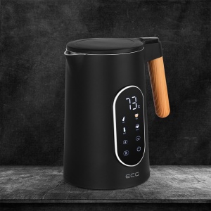 RESIGILAT - Fierbator electric ECG RK 1799 Smart Black, 1.7 litri, 2200 W, pereti dubli, panou tactil, functii presetate, negru - Img 12