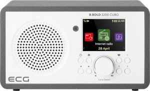RESIGILAT - Internet radio ECG B.BOLD 3200 Cubo, FM, Bluetooth, Li-Ion 3,7V/2000 mAh, 3W RSM, telecomanda, carcasa din lemn - Img 5
