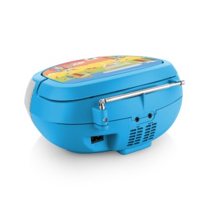 RESIGILAT - Radio CD pentru copii GoGEN DECKO B, 2 x 0,8 W, Bluetooth, karaoke, microfon, MP 3, USB, AUX in, albastru - Img 5