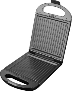 Sandwich maker grill ECG S 4310, 1200 W, 3 tipuri de placi interschimbabile 23 x 23 cm, unghi deschidere 105° - Img 4