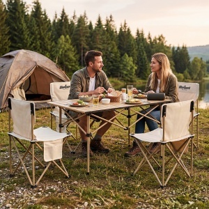 SET CAMPING MASA+4 SCAUNE METALICE PLIABIL REBEL ACTIVE - Img 10