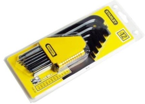 Stanley 0-69-257 Set 12 Chei imbus lungi, Cap sferic 1/16-3/8", L