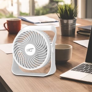 VENTILATOR 5.6" 5W PORTABIL CU ACUMULATOR 2000MAH - ALB - Img 6