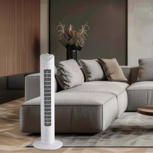 Ventilator turn LENTZ 80043, 45W, 81cm, 3 viteze, oscilatie, alb - Img 4
