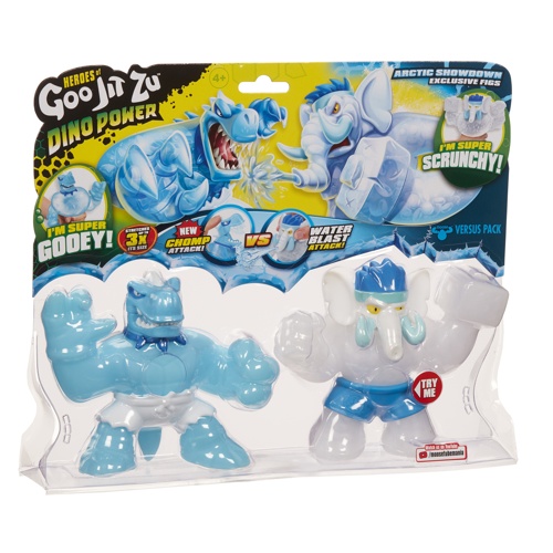Set 2 figurine Goo Jit Zu S3 Dino Power Tyro vs Gigatusk 41105