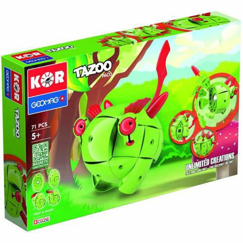 Set Constructie Magnetic Kor Tazoo Paco, 71 piese, Geo602