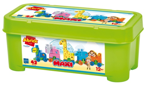 Joc de constructie trenulet cu animale, Ecoiffier