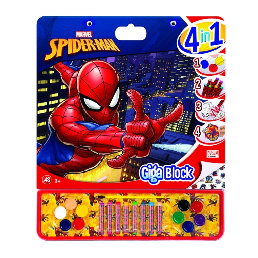 Spiderman set pentru desen giga block 4 in 1