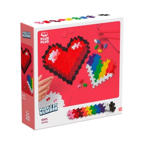 Puzzle cu numere Plus Plus Inima 250 piese 3911