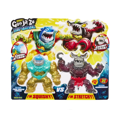 Figurina elastica Goo Jit Zu set 2 Smash Thrash vs Hammerhook 42575-42628