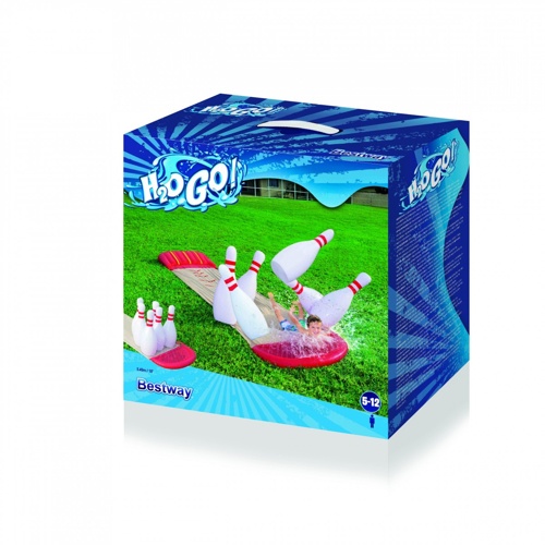 Tobogan apa cu joc bowling Bestway, H2O GO, 5.49 m, Multicolor