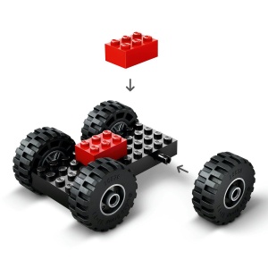 LEGO CITY INCARCATOR PE ROTI GALBEN PENTRU CONSTRUCTII 60450 - Img 4
