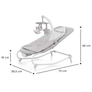 Sezlong 3 in 1, kinderkraft felio 2, stone grey - Img 5