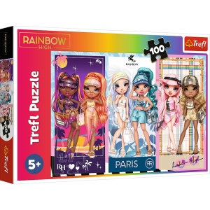 Puzzle trefl 100 rainbow high papusile deosebite - Img 1
