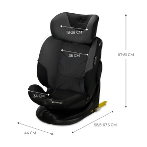 Scaun auto kinderkraft i-fix, i-size 40-150 cm, graphite black - Img 2