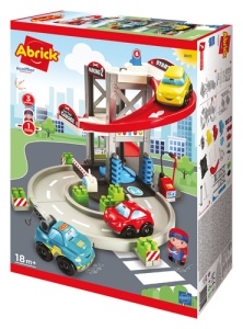 Set constructii garaj Abrick cu 3 masinute, Ecoiffier, 3011 - Img 1