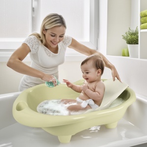 Cadita cu suport anatomic Hippo - Verde Eco - Img 2