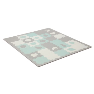 Covoras de joaca kinderkraft luno shapes, puzzle 3d, spuma, mint - Img 2