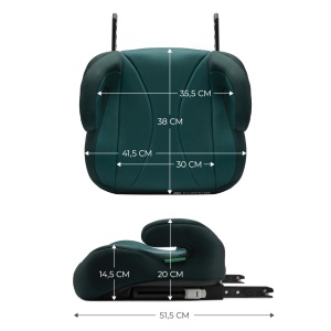 Inaltator auto kinderkraft boost, i-size 135-150 cm, green - Img 7