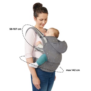 Marsupiu ergonomic kinderkraft huggy, grey - Img 5