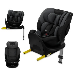 Scaun auto kinderkraft i-fix, i-size 40-150 cm, graphite black - Img 4