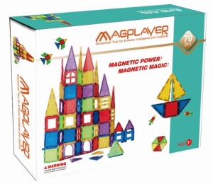 Set de constructie magnetic - 70 piese - Img 1
