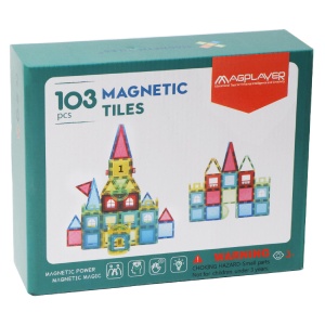 Set de constructie magnetic 3D - 103 piese - Img 1
