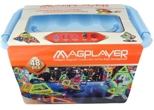 Joc de constructie magnetic - 48 piese - Img 1