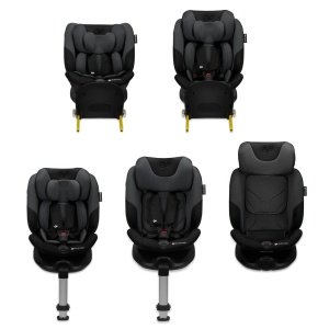Scaun auto kinderkraft i-fix, i-size 40-150 cm, graphite black - Img 5
