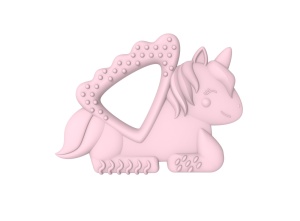 Set 2 jucarii dentitie silicon melii model unicorn pisica - Img 2