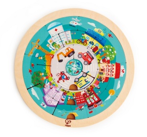 Hape puzzle rotund cu 2 fete - Img 5