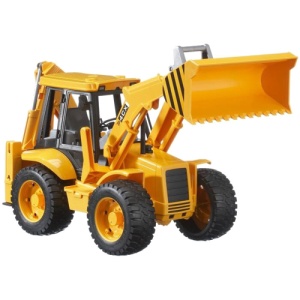 Jucarie Utilaj Bruder Tractor JCB 4CX cu Incarcator Frontal și Lama, BR02428 - Img 2