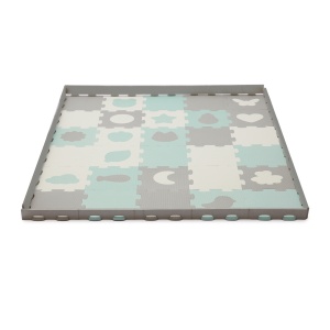 Covoras de joaca kinderkraft luno shapes, puzzle 3d, spuma, mint - Img 3