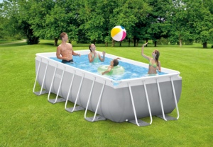 Piscina Intex Prism Frame, pompa de filtrare, scara si prelata protectie incluse, 4.88m x 2.44m x 107cm, IX26792 - Img 2