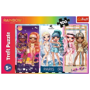 Puzzle trefl 100 rainbow high papusile deosebite - Img 3