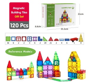 Set de constructie magnetic 3D - 120 piese - Img 3