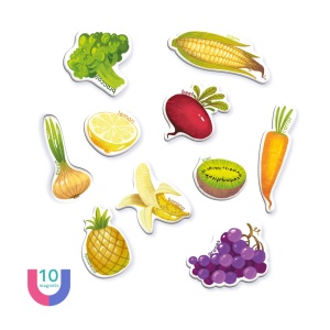 Set magnetic - Invat legume si fructe in lb. engleza - Img 2
