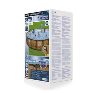 Set piscina cu cadru, pompa de filtru inclus, 549 x 122 cm, Bestway 56977 - Img 1