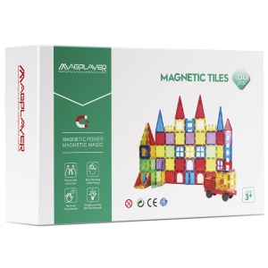 Set de constructie magnetic 3D - 100 piese - Img 1