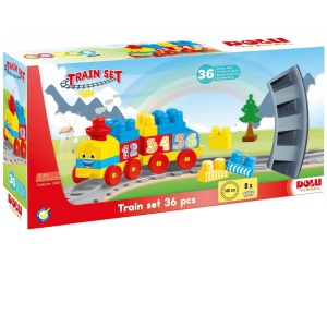 Set de constructii cu trenulet - 36 piese - Img 1