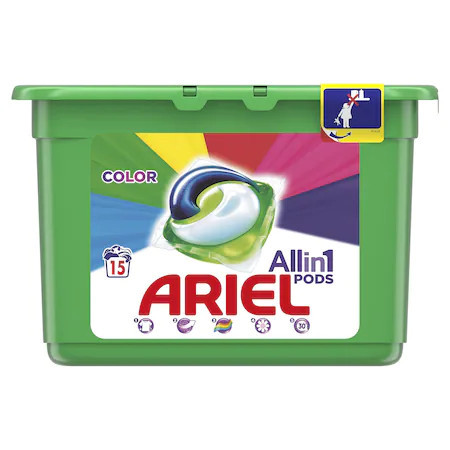 Detergent Ariel, All in 1 Pods, Color, 15 capsule