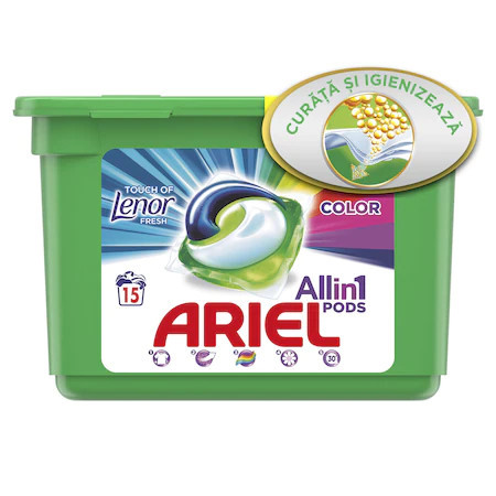 Detergent Ariel, All in 1 Pods, Touch of Lenor, 15 capsule