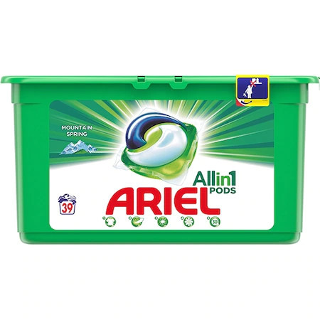 Detergent Ariel, All in 1 Pods, Mountain Spring, 39 capsule