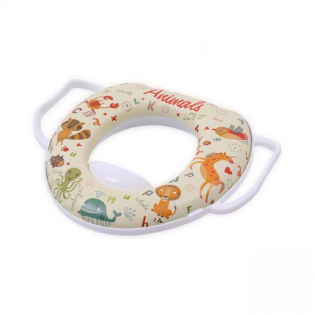 Reductor moale pentru toaleta, cu manere, Lorelli, White