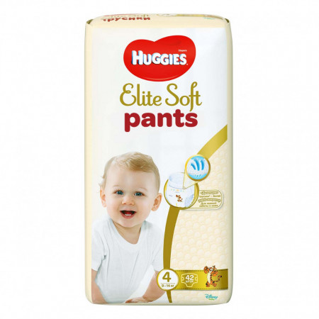 Scutece-chilotel Huggies Elite Soft Pants Mega Pack, Nr.4, 9-14 kg, 42 buc