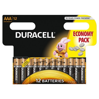 Set 12 baterii Duracell Basic, AAA