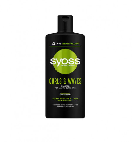 Sampon Syoss Curls&Waves pentru par ondulat, 440 ml