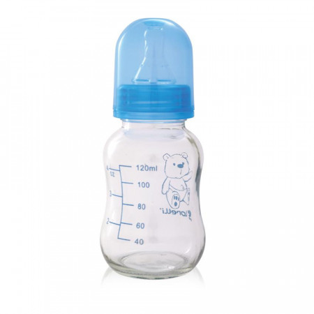 Biberon din sticla, 0+ luni, 120 ml, Lorelli