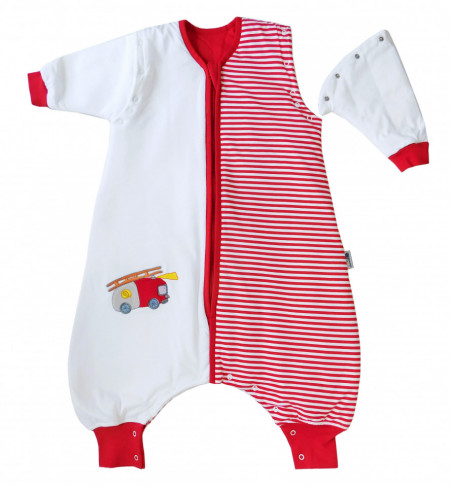Sac de dormit cu picioruse si maneca lunga detasabila Fire Engine 12-18 luni 2.5 Tog