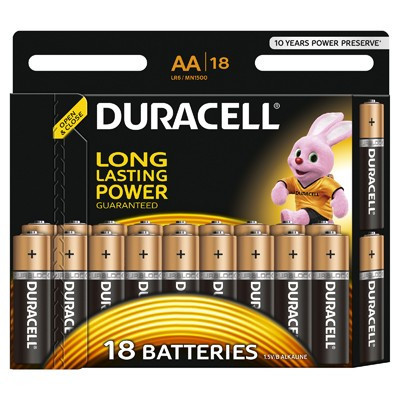 Set 18 baterii Duracell Basic, AA